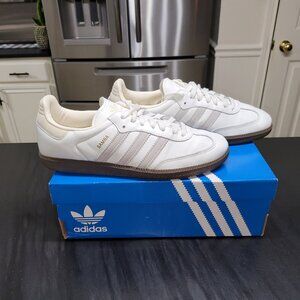 Adidas Samba Originals OG White Grey Cream Gum Sole IH4880 Men’s Size 9.5